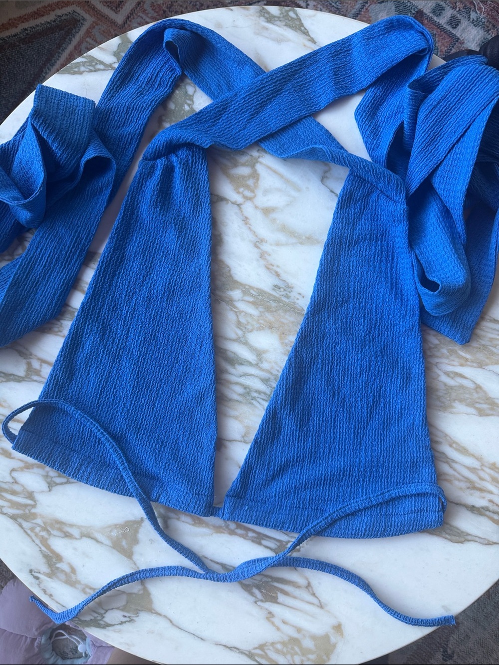Bright Blue textured Wrap Top 💙